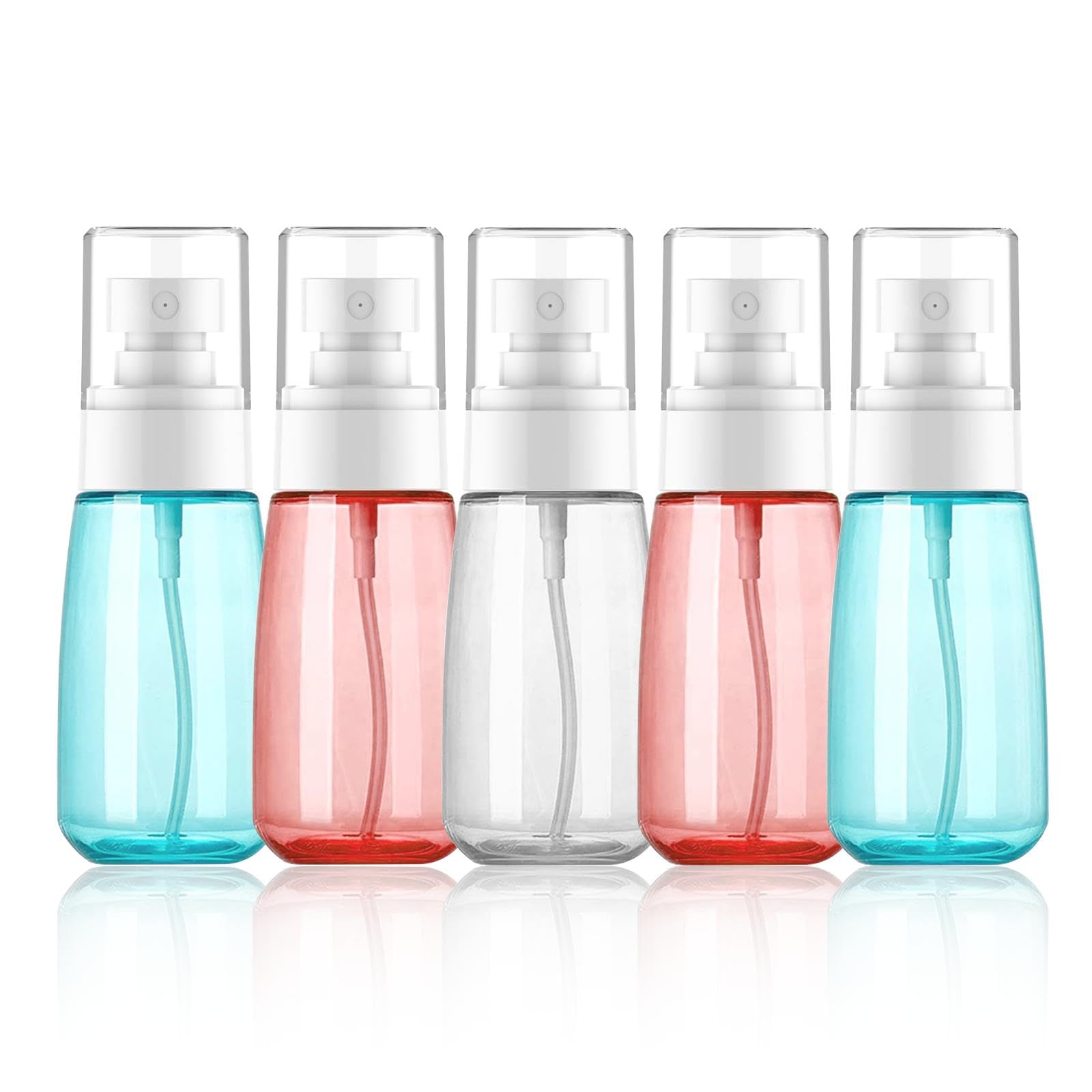 Cracrab 2oz pink travel spray bottle set for on-the-go skincare, color-coded for easy differentiation.