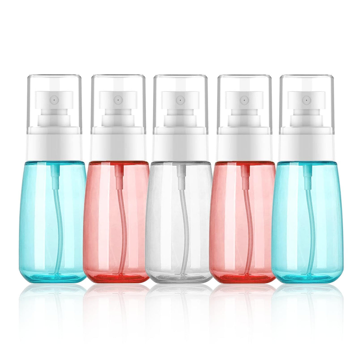 Cracrab 2oz pink travel spray bottle set for on-the-go skincare, color-coded for easy differentiation.