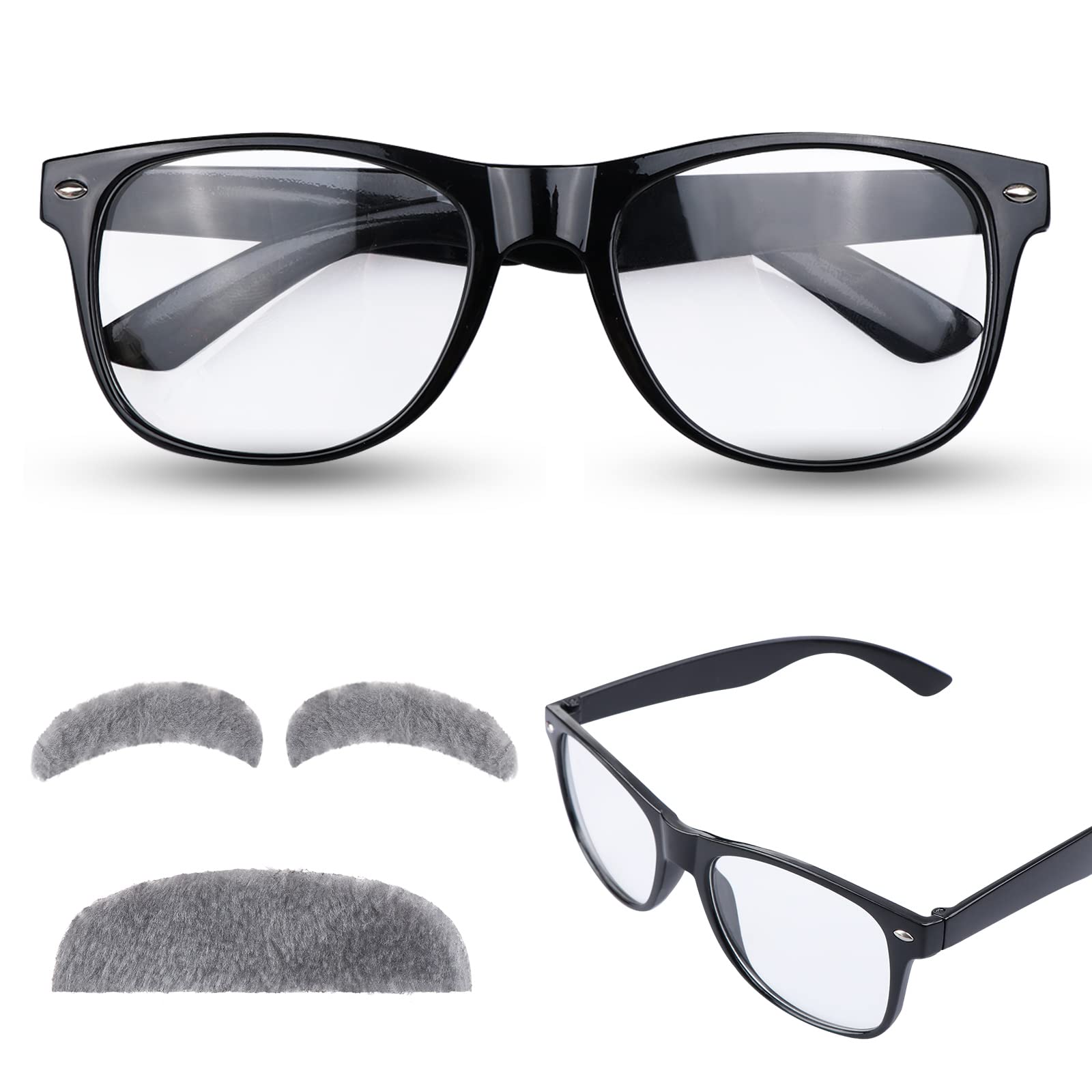 Craftshou-grey-moustache provides a convincing mustache look for classic grandpa characters.