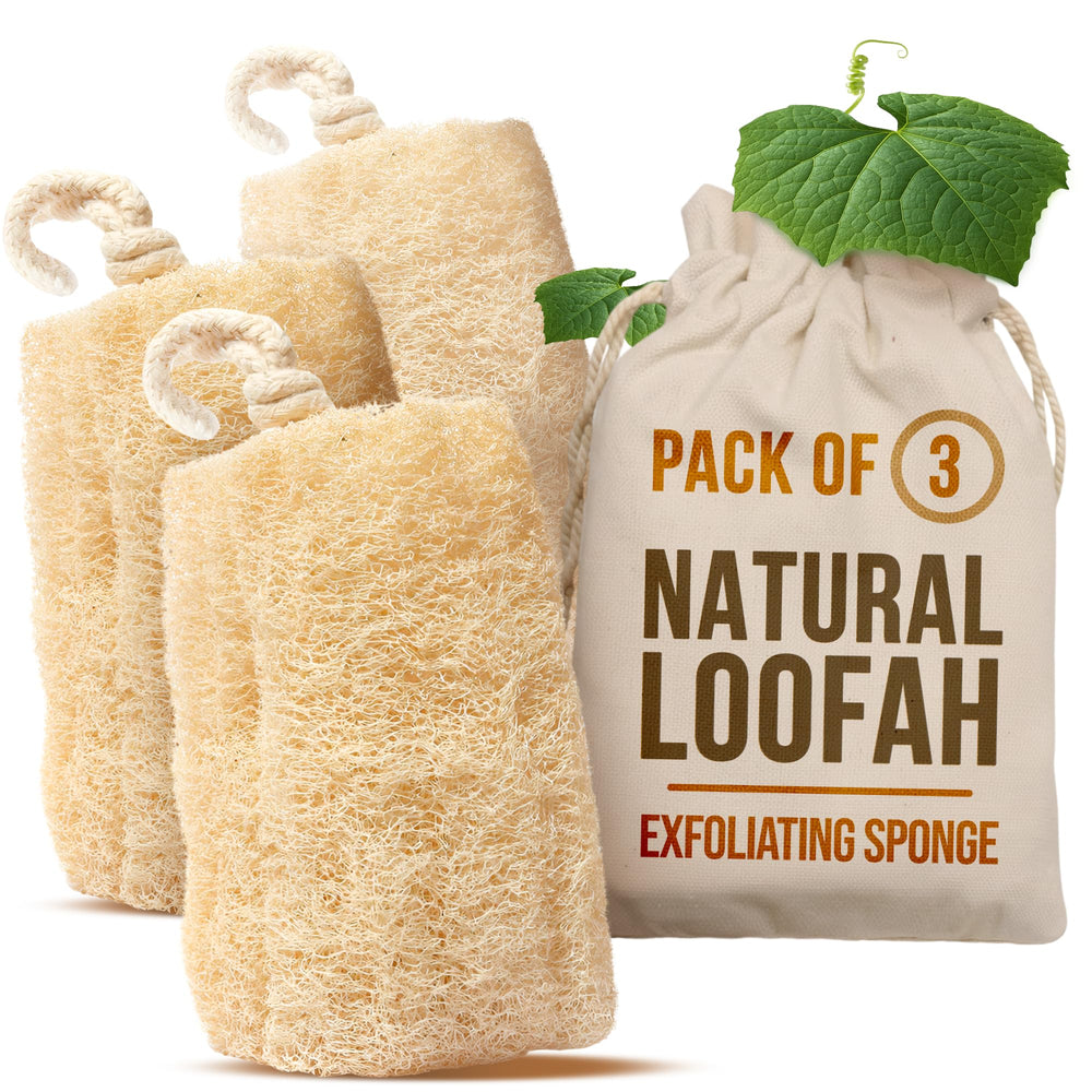 CraftsOfEgypt loofah-pack-3-pack packaging ready for gift-giving and self-care routines.