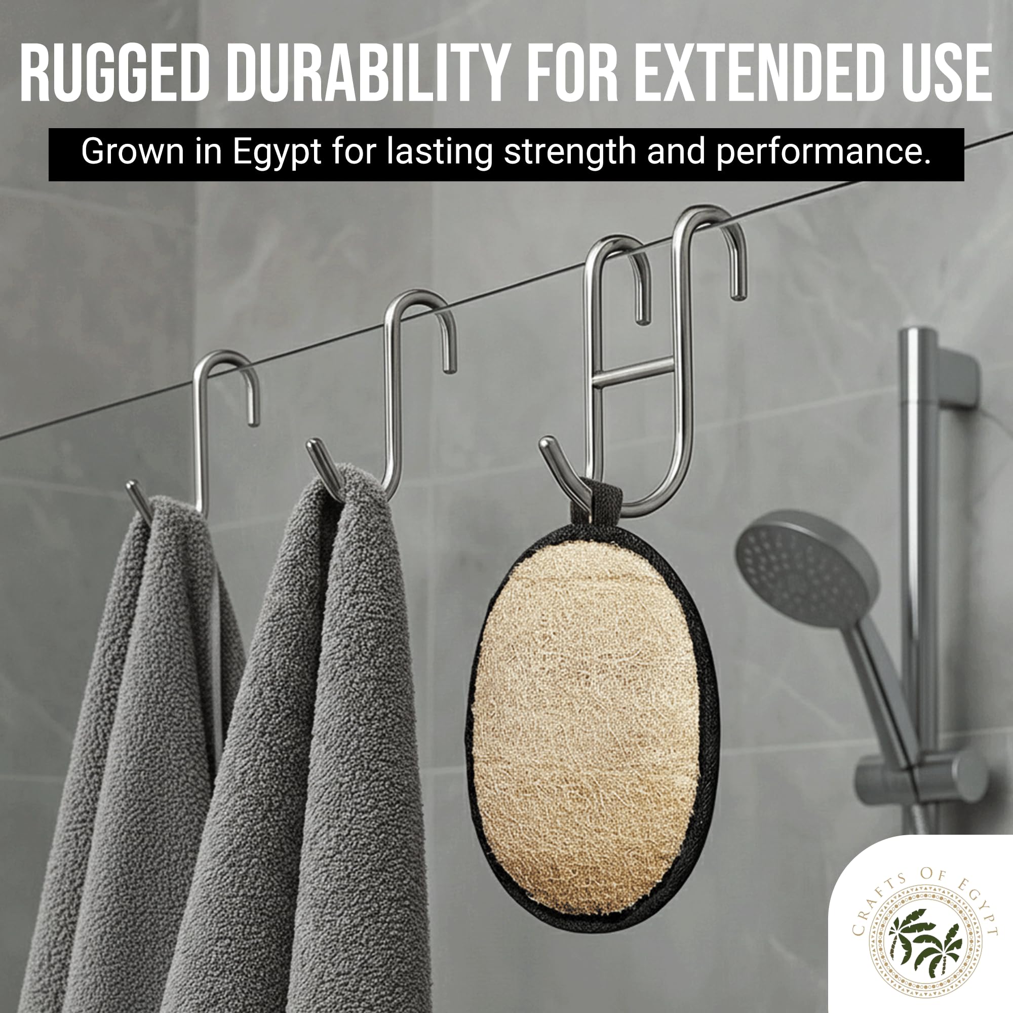 CraftsOfEgypt men’s care exfoliation tool highlights masculine design and daily hygiene use.