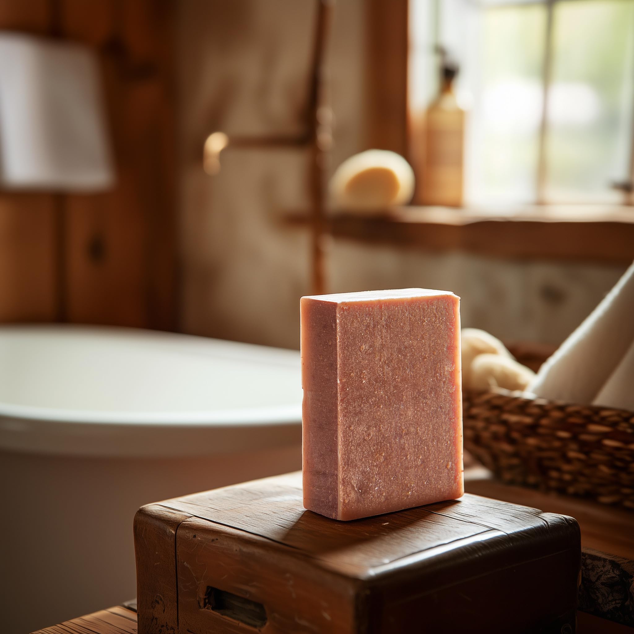 Crate 61 olive-oil soap bar close-up highlighting nourishing, all-natural ingredients.