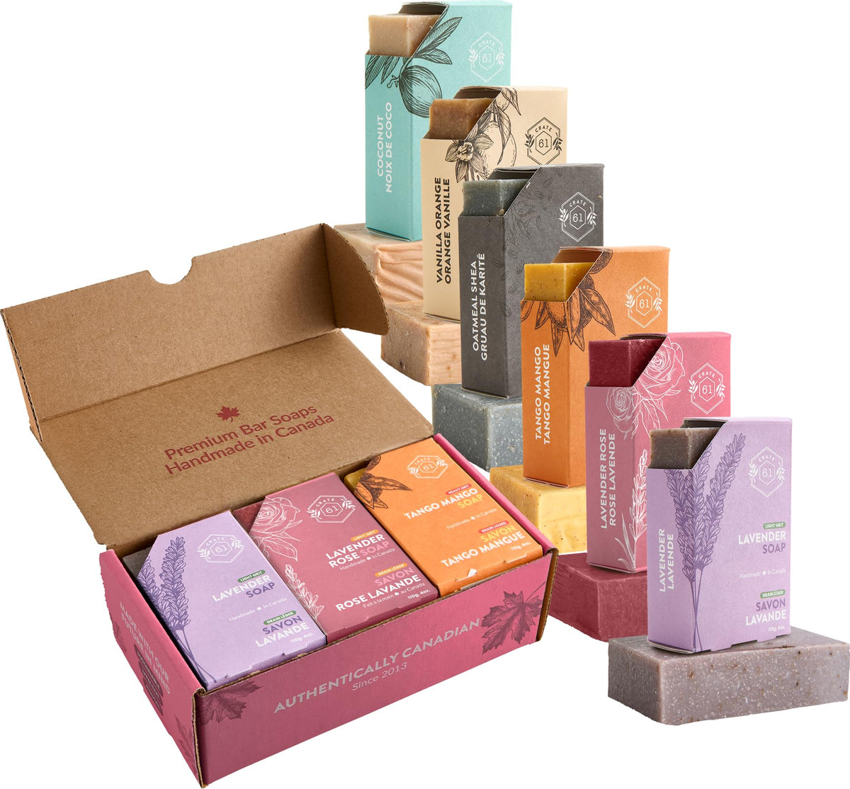 Crate 61 Organics handmade Canada soap bar with premium essential oils for gentle cleansing