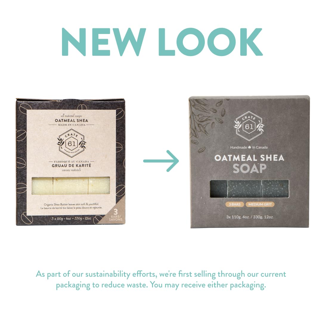 Crate 61 Organics unscented oatmeal soap in hand daily cleanse.