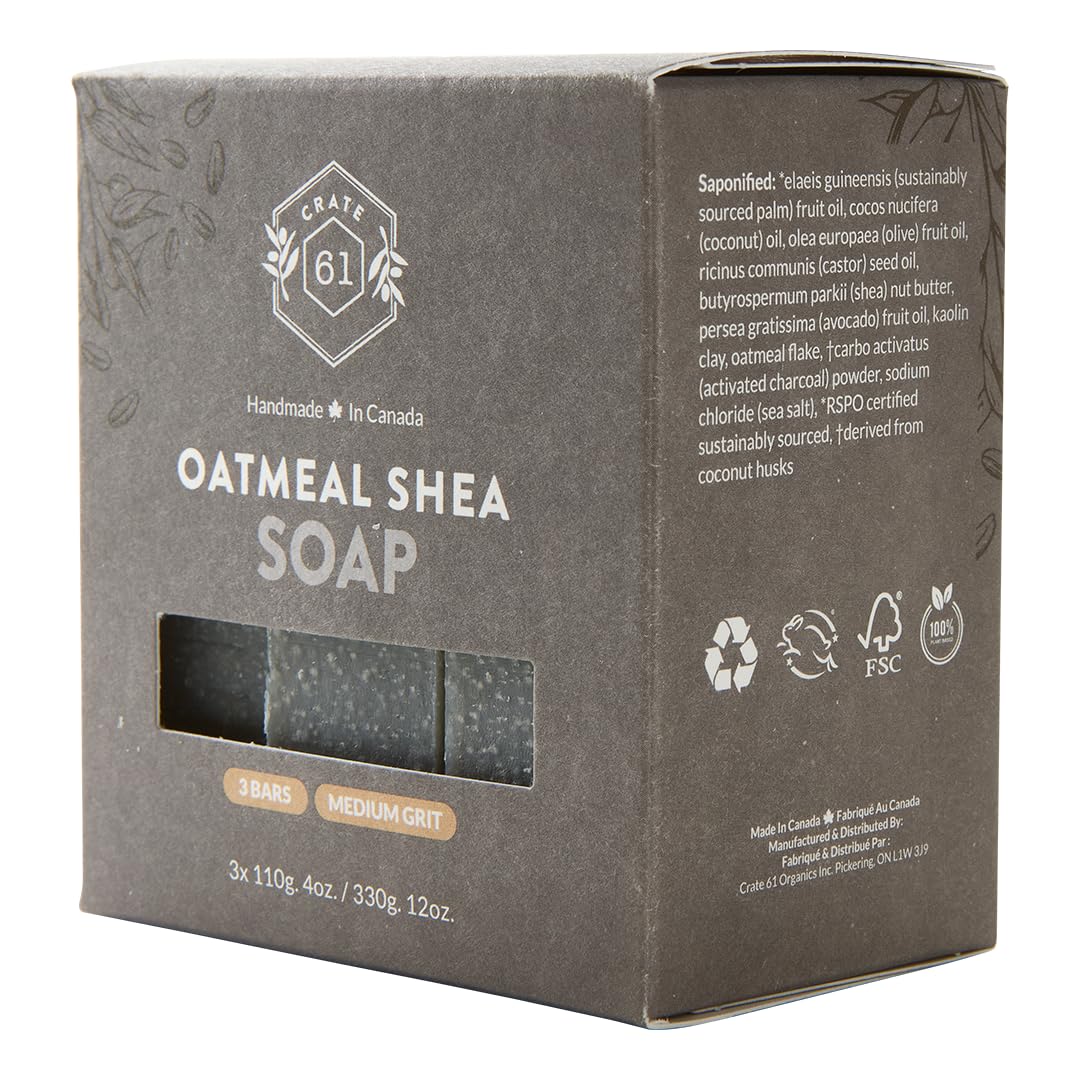 Crate 61 Organics bar soap ingredients olive oil coconut oil provide nourishing cleanse.