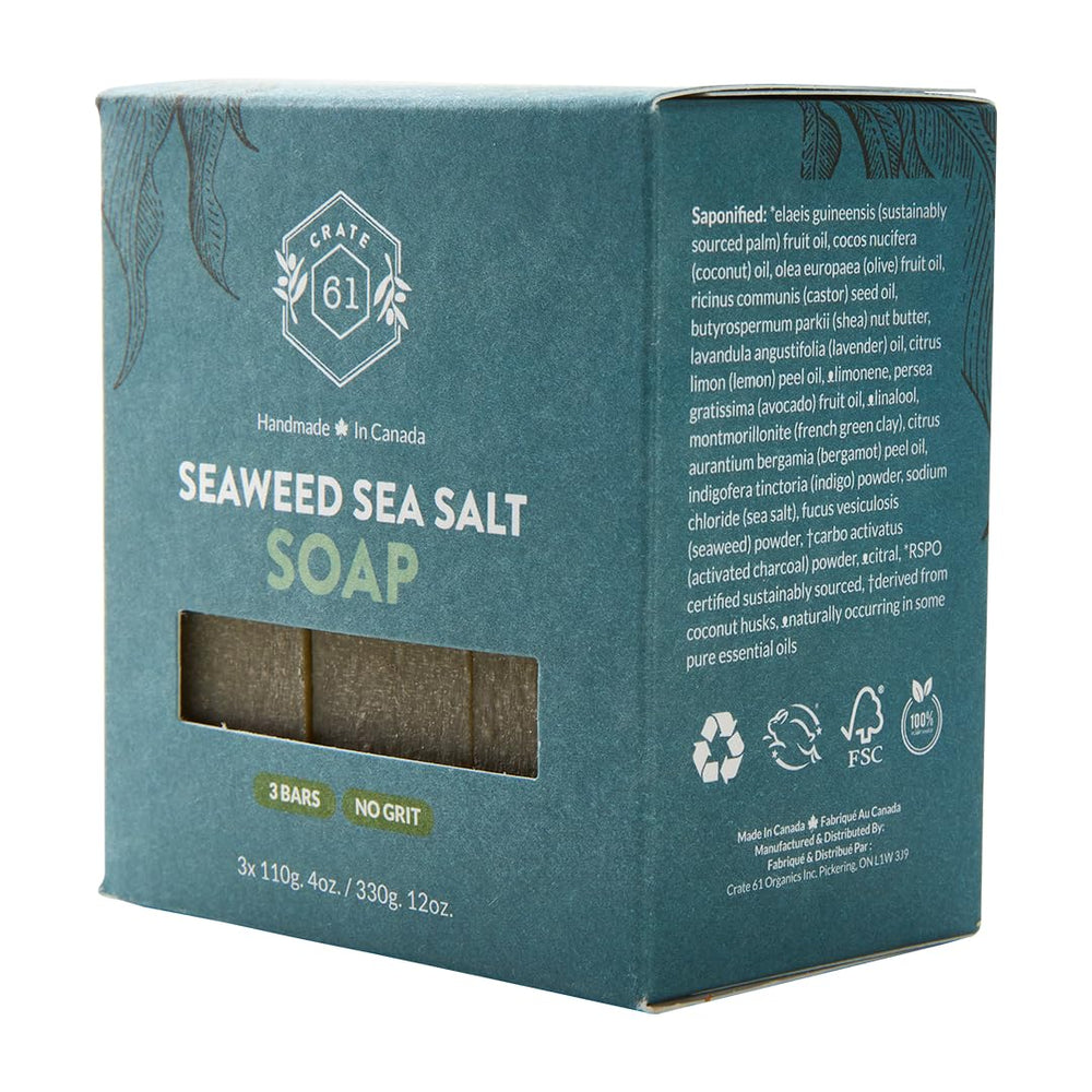 Crate 61 Organics olive oil, coconut oil, and shea butter combo nourishes skin.