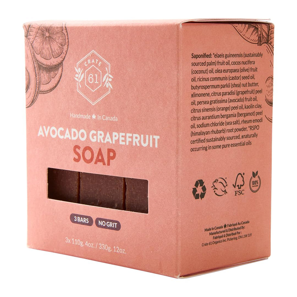 Crate 61 Organics premium essential oils drops conveying spa-like aroma.