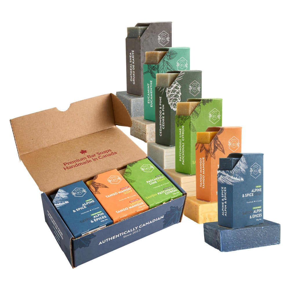 Crate 61 Organics wrapped soap bar for gift-ready presentation and dry skin nourishment