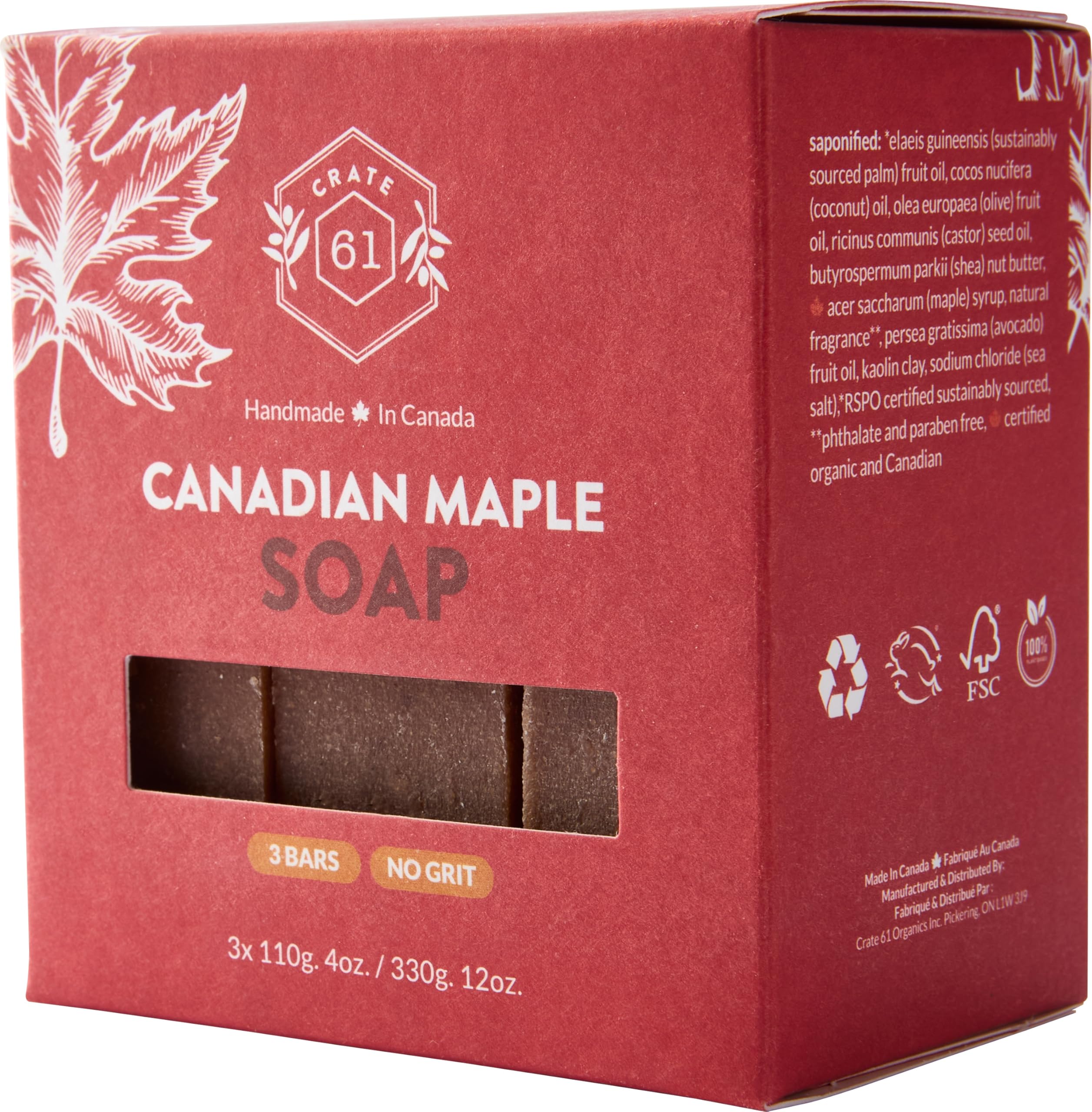 Crate 61 vegan soap bar image emphasizing plant-based formula for clean skin.