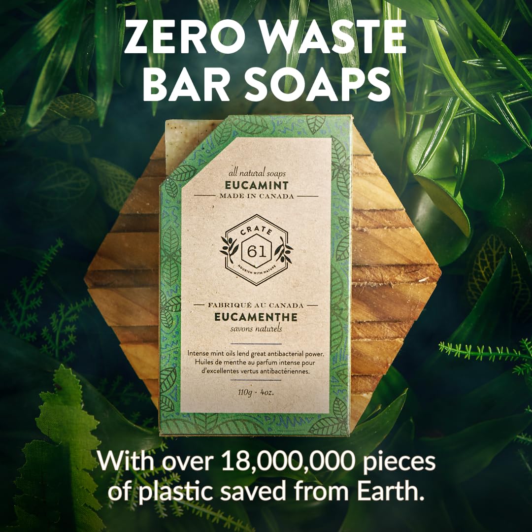 Crate 61 Organics Eucamint eco-packaging supports sustainability.
