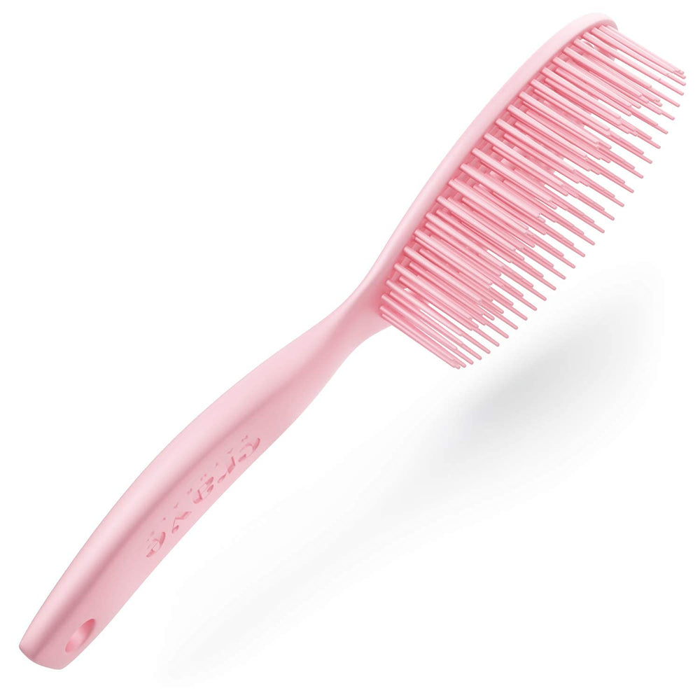 Crave Naturals FLEX DMC detangling brush tender-headed view highlighting gentle detangling.