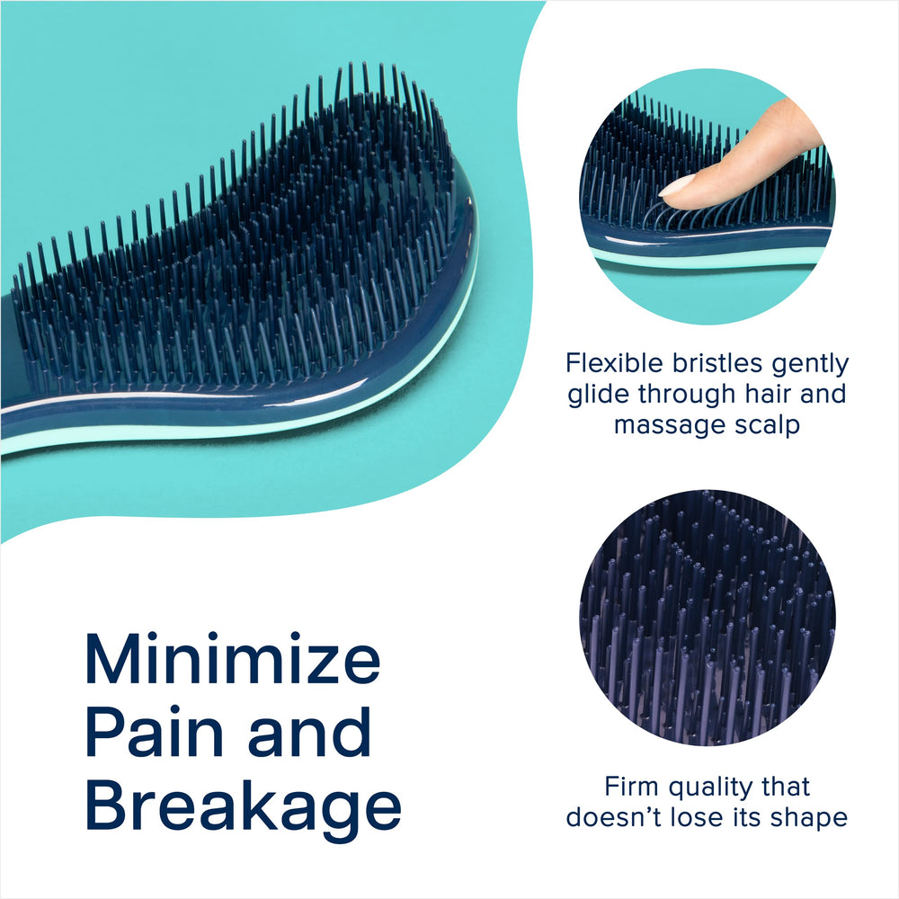 Crave Naturals Glide Thru detangler brush 2-pack displayed for versatile wet and dry hair care.