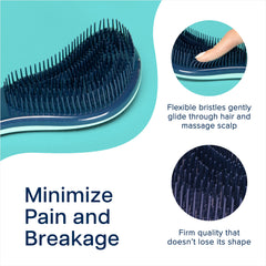 Crave Naturals Glide Thru detangler brush 2-pack displayed for versatile wet and dry hair care.