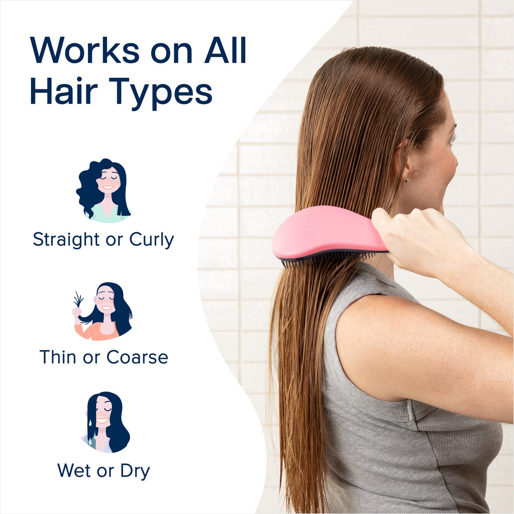 Crave Naturals Glide Thru Detangler Brush supports curl definition while preserving natural bounce.