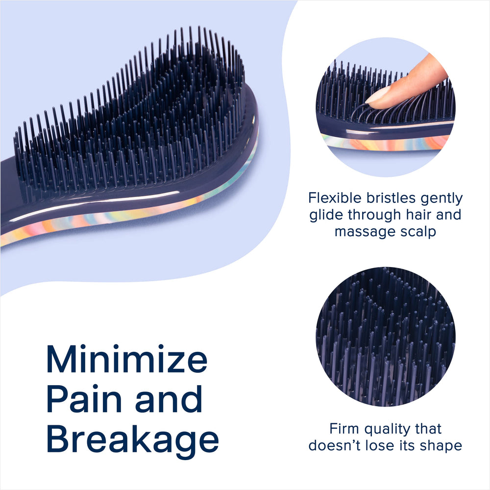Crave Naturals Glide Thru Detangler Brush kid-friendly design supports gentle brushing on sensitive scalps.