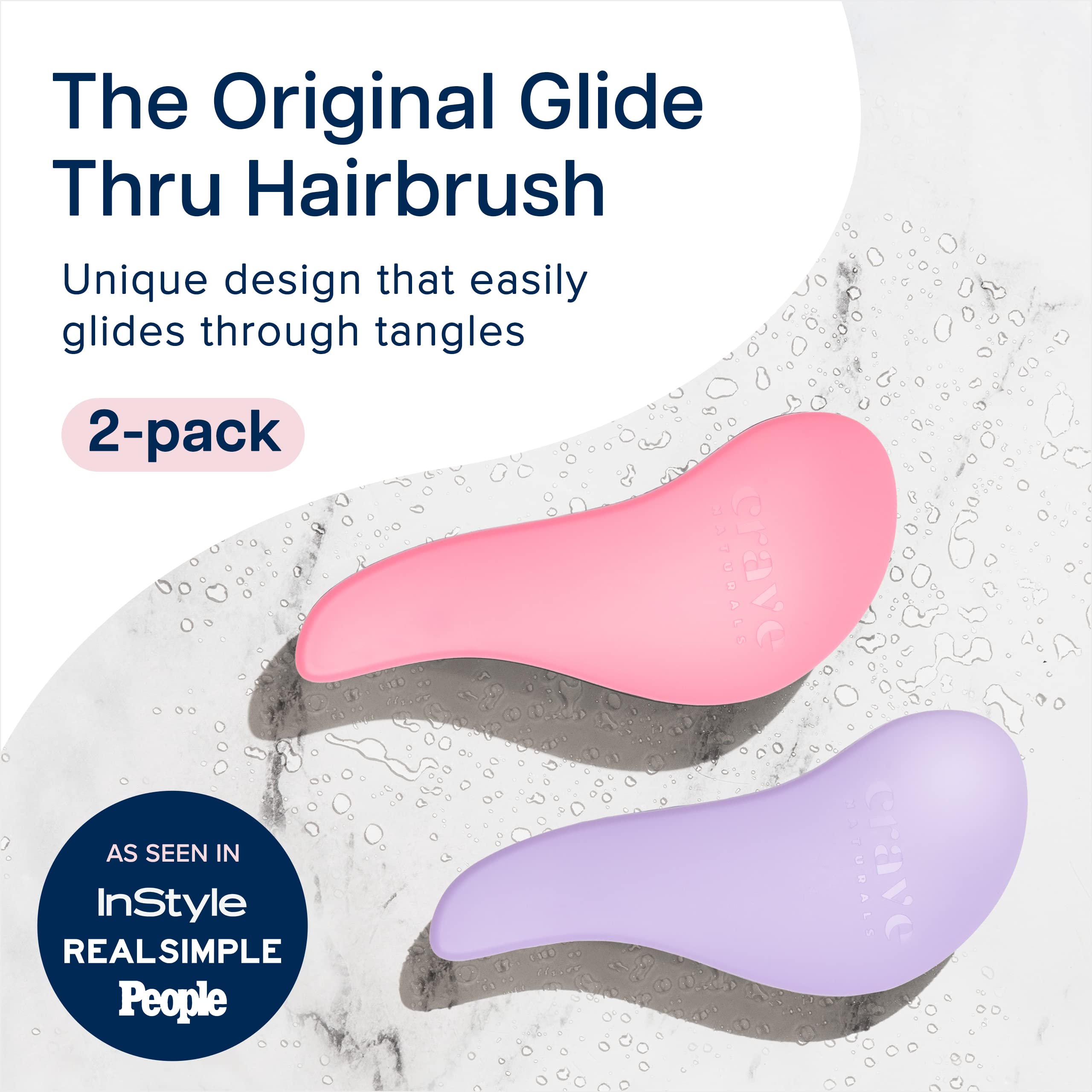 Crave Naturals Glide Thru purple pack of 2 offers gentle detangling