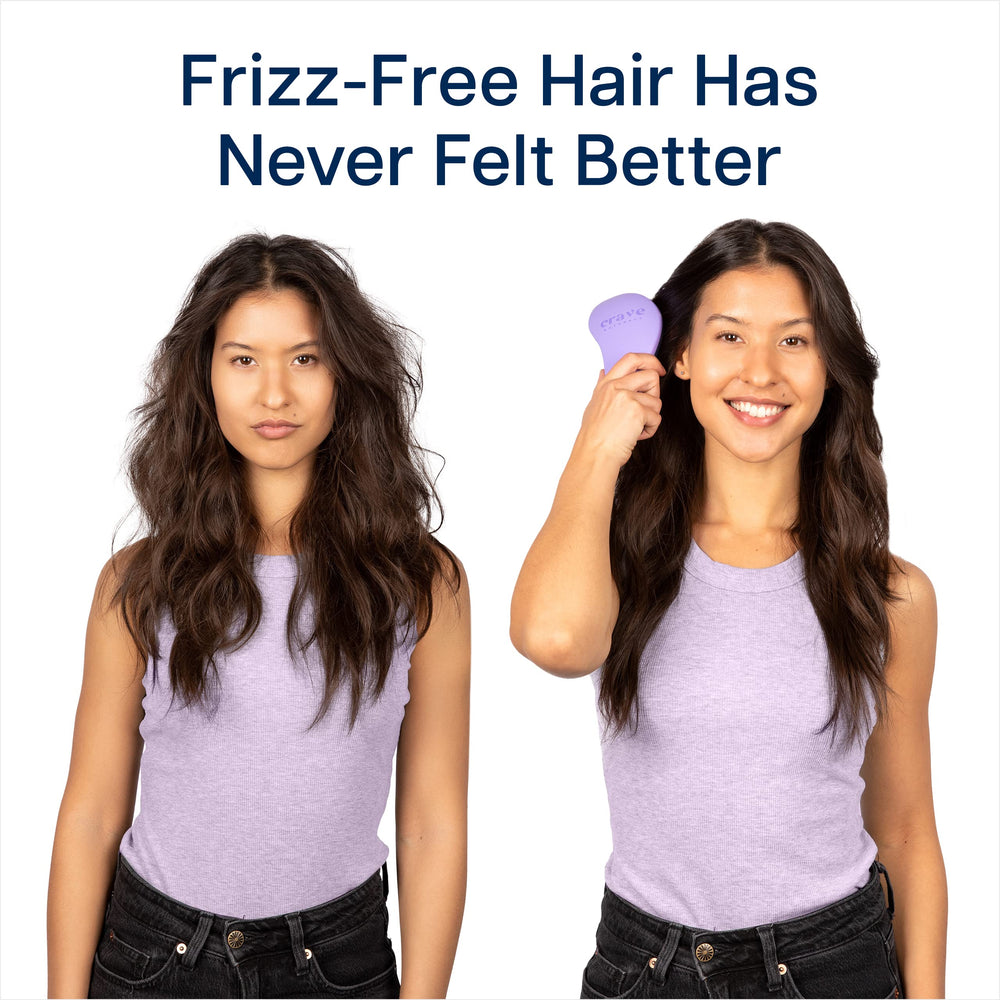 Crave Naturals Glide Thru silky-feel detangler delivering comfortable brushing.