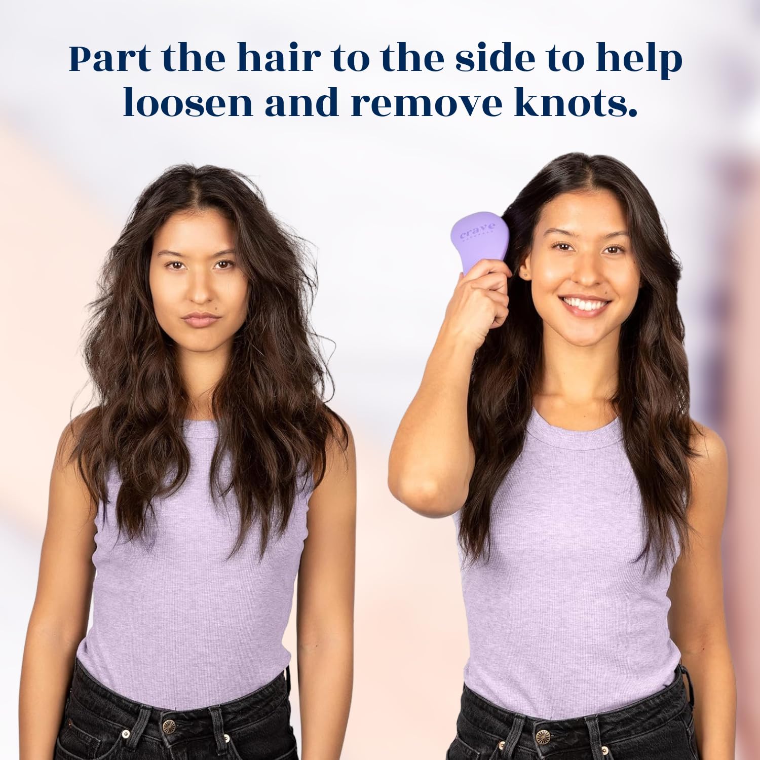 Crave Naturals Glide Thru brush suitable for wigs and extensions.