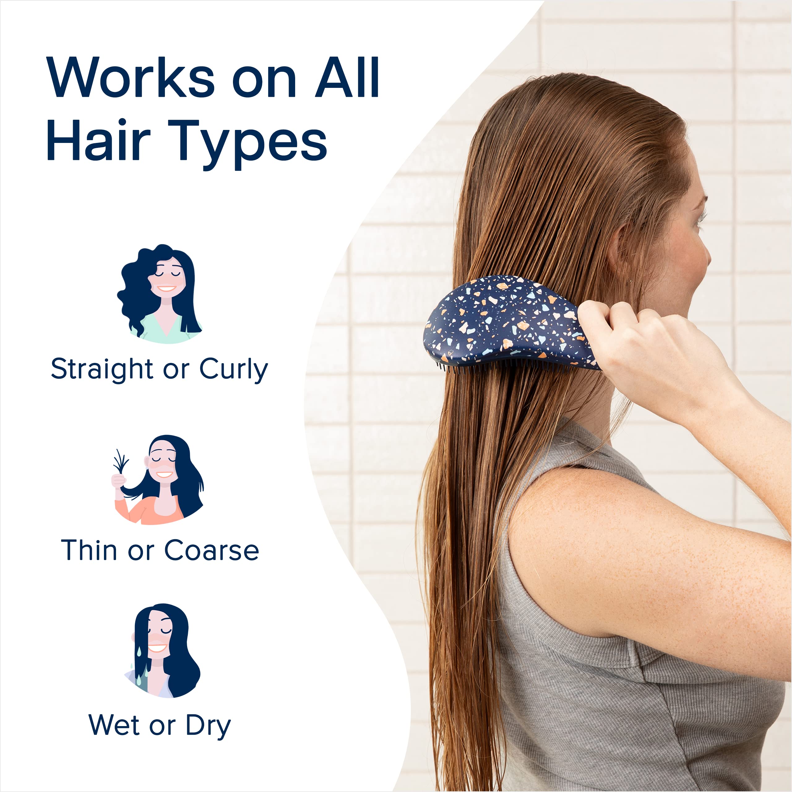 Crave Naturals Glide Thru wet/dry brush demo for easy styling in any hair condition.