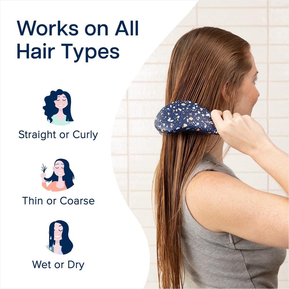 Crave Naturals Glide Thru wet/dry brush demo for easy styling in any hair condition.