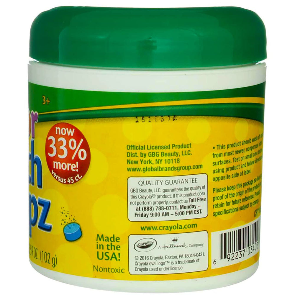 Crayola Color Bath Dropz invites a child to play and imagine during bath time.