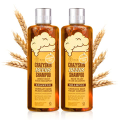 Crazy Skin German Beers Shampoo bottle pour demonstrates refreshing cleanse