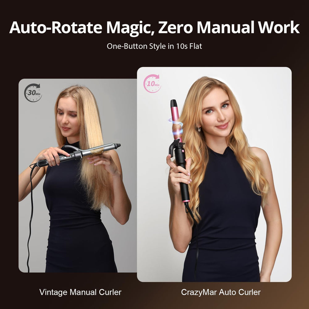 CrazyMar ceramic barrels multi-size set enabling versatile wave and curl options
