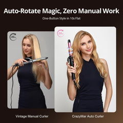 CrazyMar ceramic barrels multi-size set enabling versatile wave and curl options
