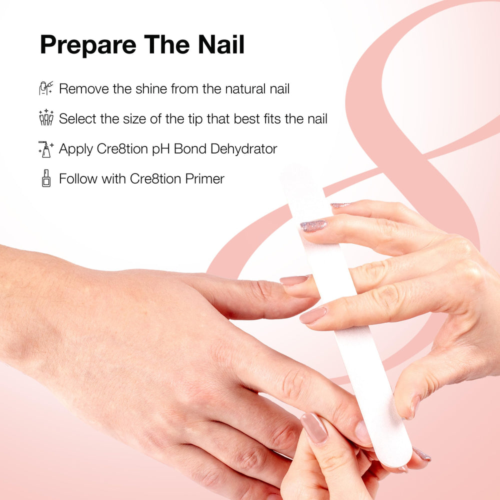 Cre8tion Extend Gel shown curing under UV/LED lamps for versatile nail extensions.