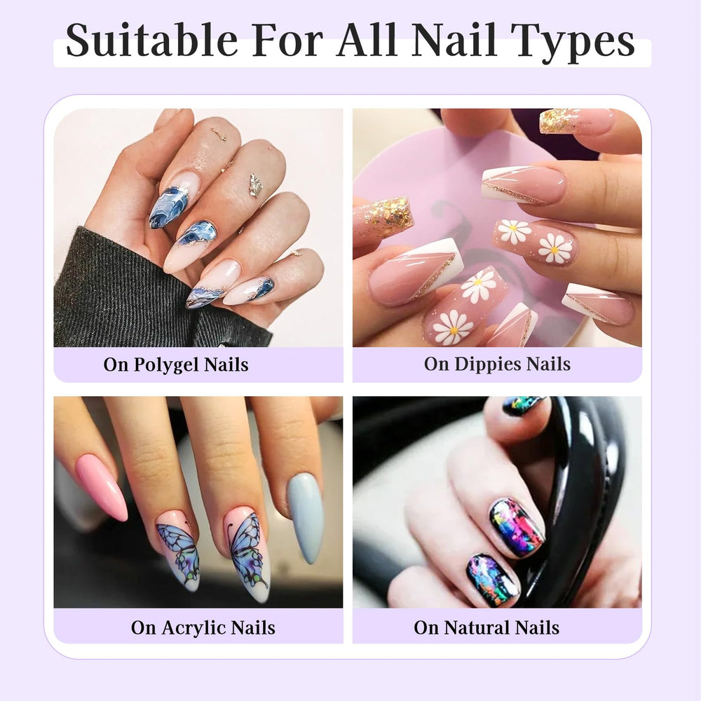 Creaglam Nail Foil Glue Gel two 15ml bottles ready for use