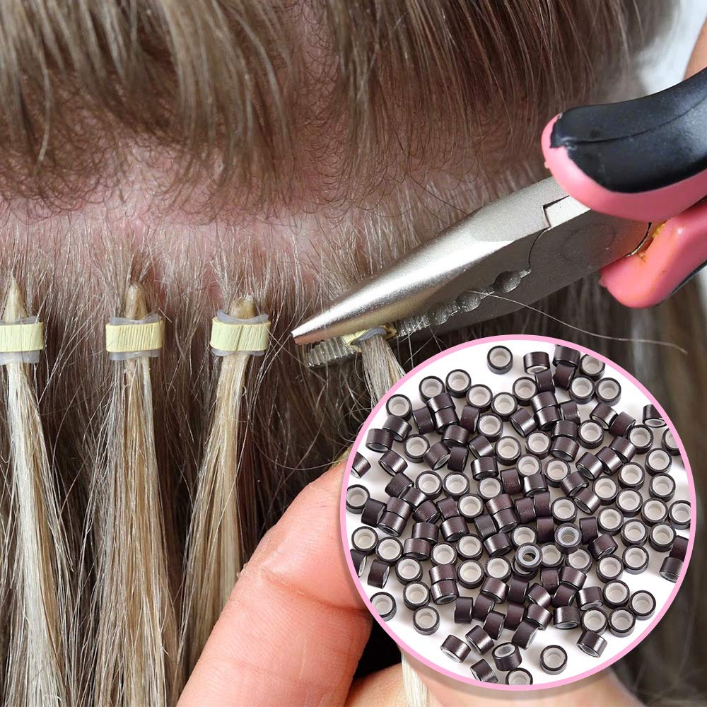 CREATE BEAUTY bottle of 1000 silicone micro link rings for extensions