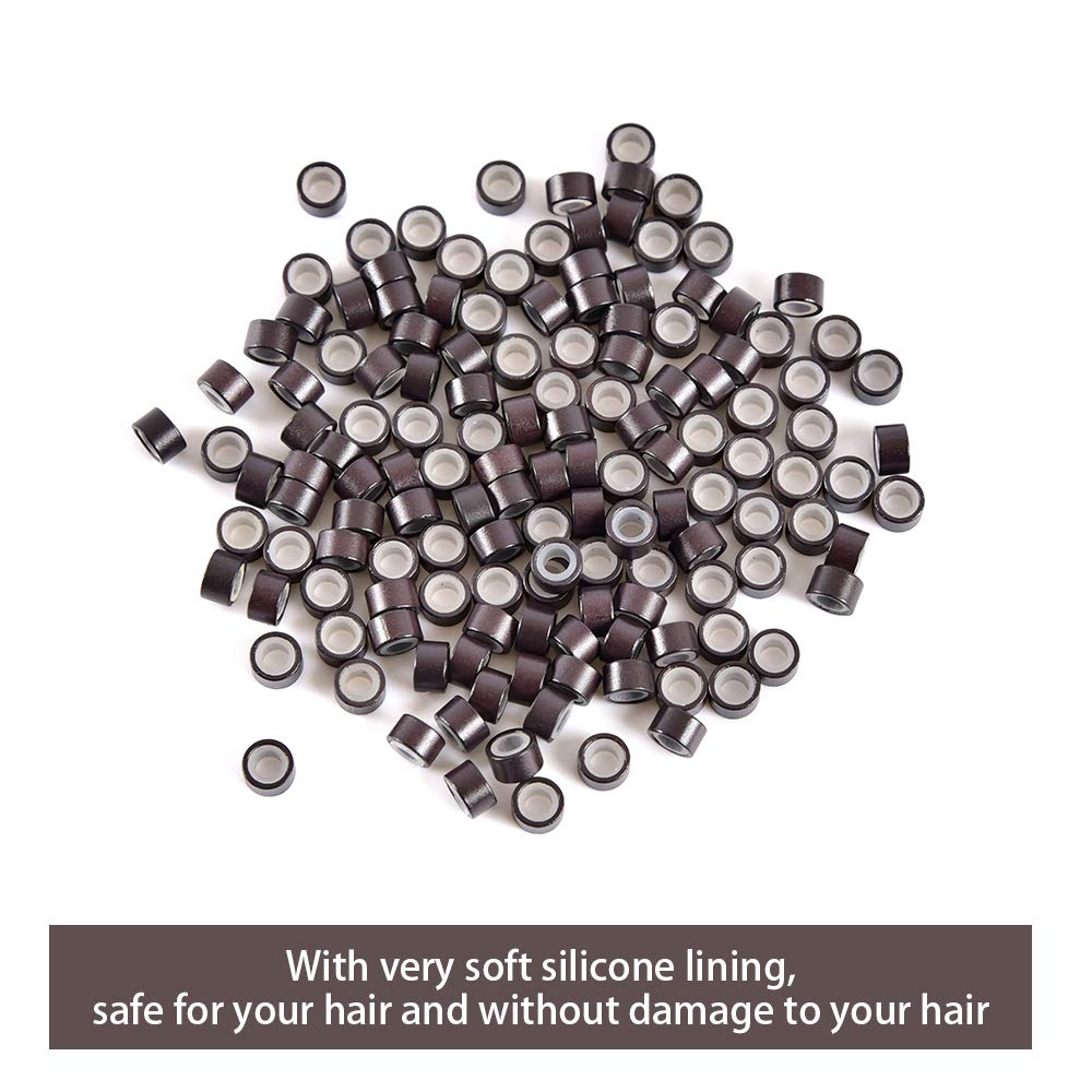 CREATE BEAUTY micro rings in use during hair extension application