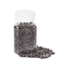 CREATE BEAUTY silicone micro link rings closeup with 5mm size and silicone lining for gentle hold