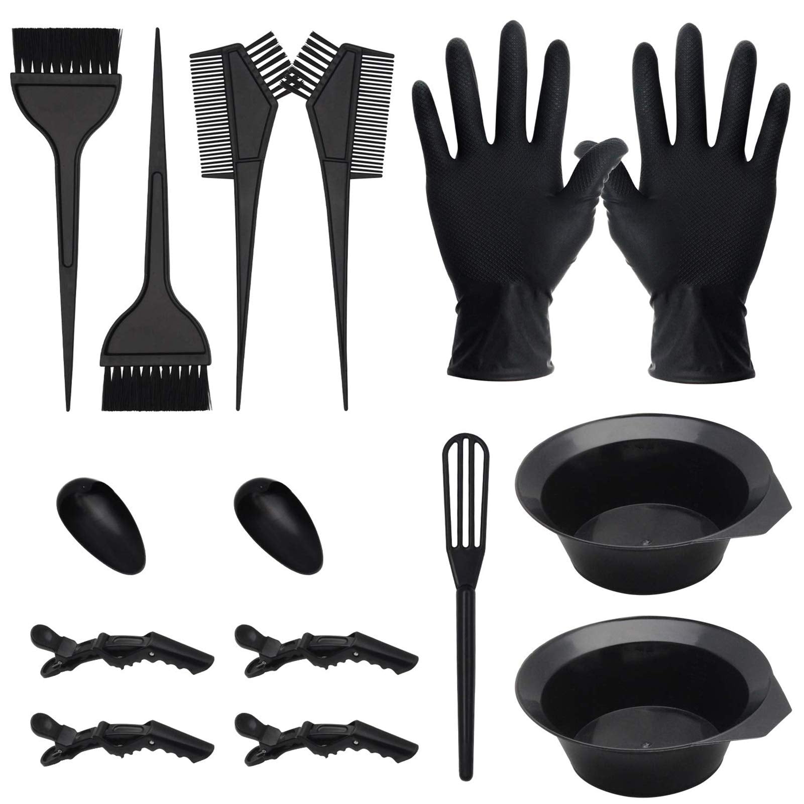 CREATESTAR 15-pcs hair dye kit large bowls for consistent color mixing and even application
