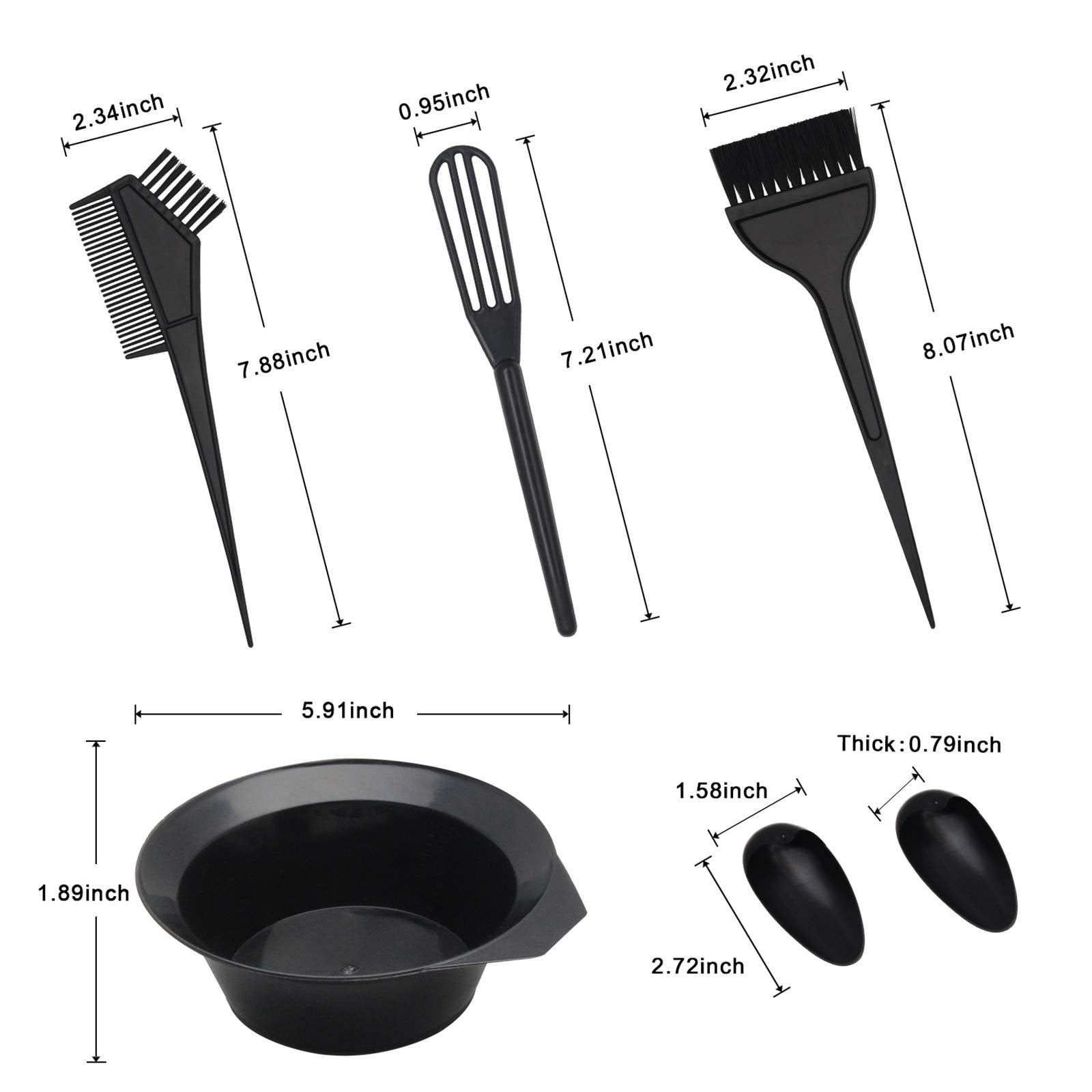 CREATESTAR hair dye brush for precise, streak-free color application