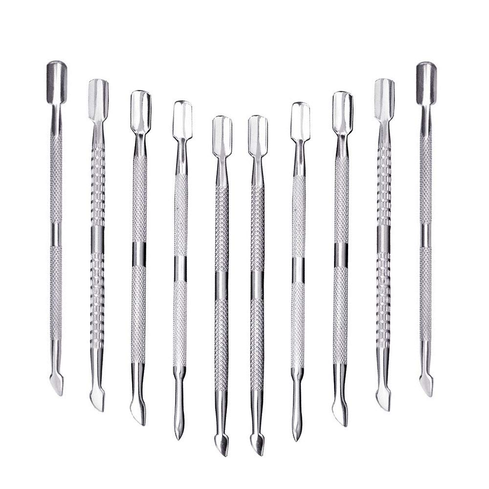 Creatiee-Pro cuticle pusher spoon side view for gentle gel removal