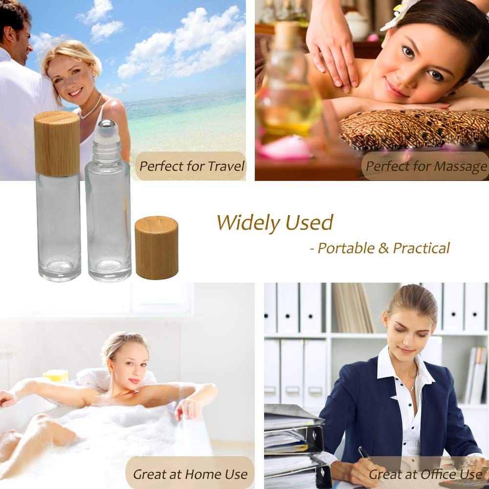 Creatiee-Pro durable glass and stainless steel roller bottle for daily use