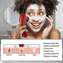 Crehora rotating brush demonstrates two speeds for gentle or deep cleansing.