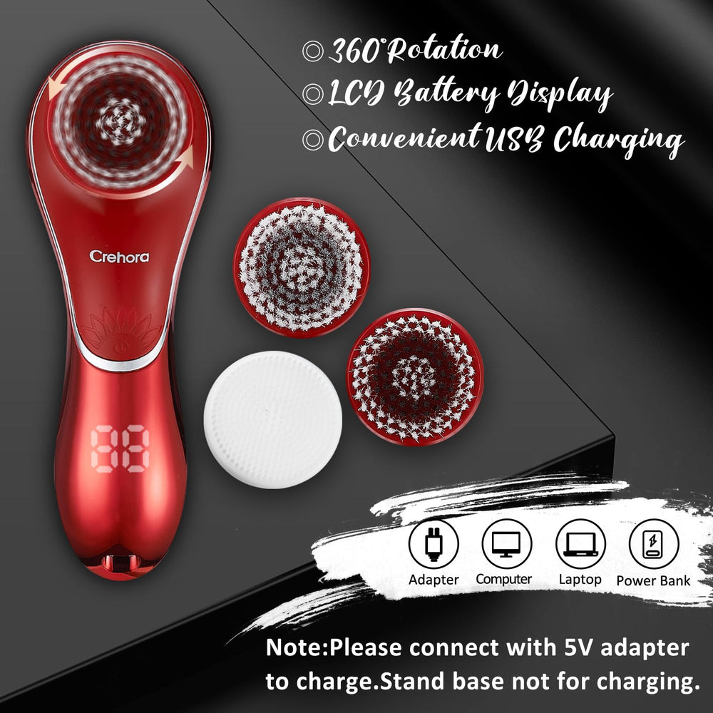 Crehora stand base for easy storage after cleansing sessions.