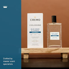 Cremo Blue Cedar & Cypress cedar note close-up indicating deep wood aroma