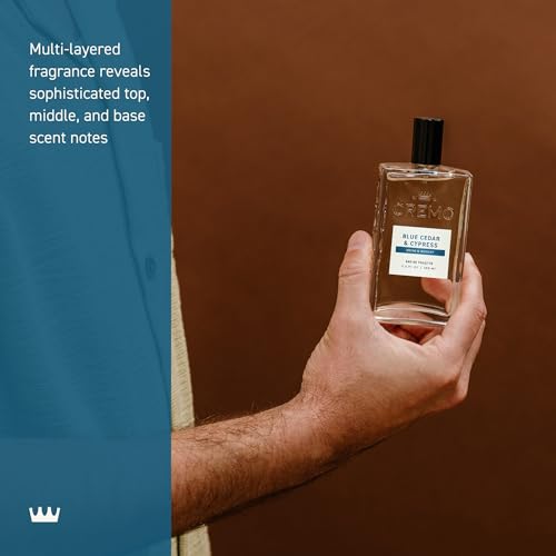 Cremo Blue Cedar & Cypress citrus zest close-up hints bright opening