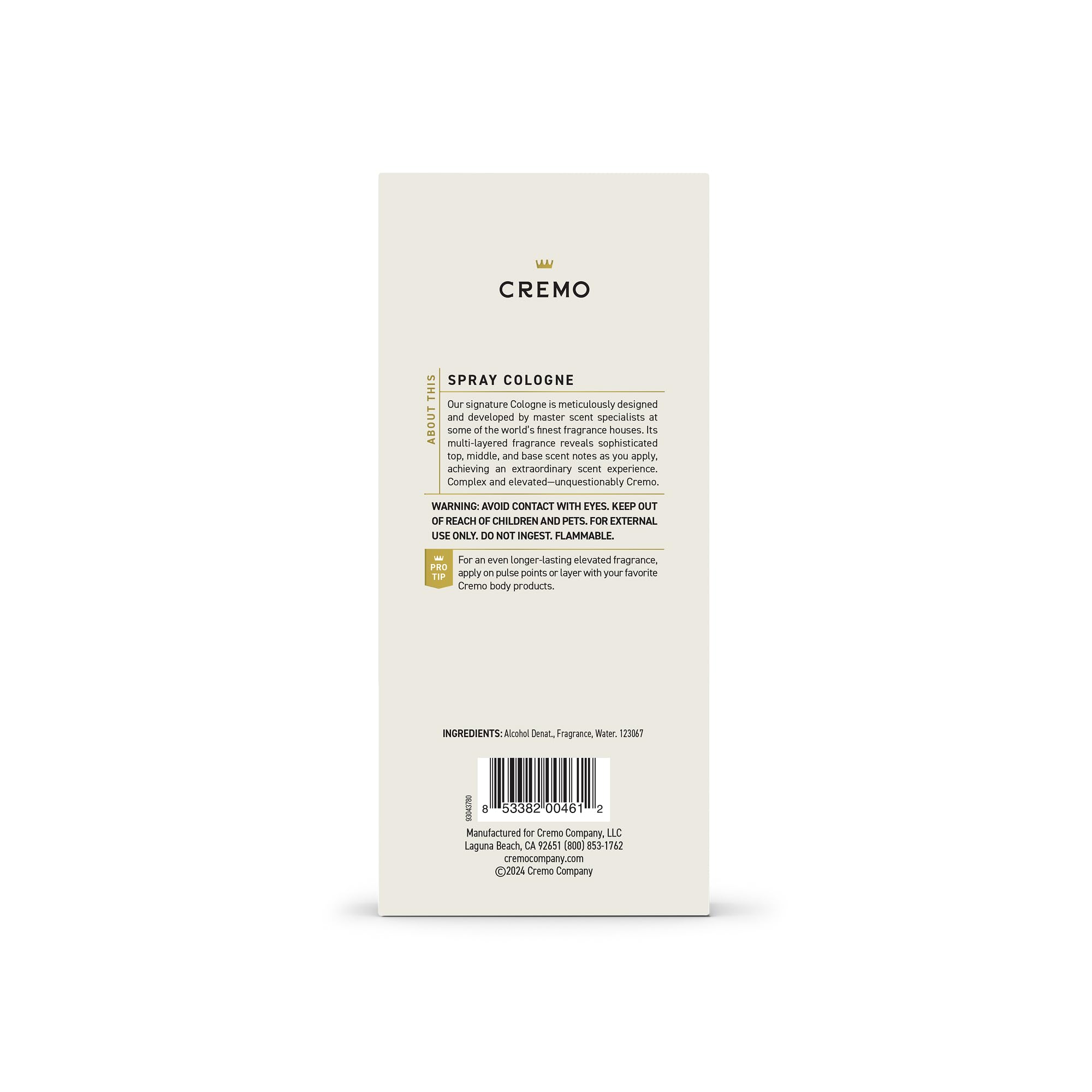 Cremo Blue Cedar & Cypress spray on skin for a lasting scent experience