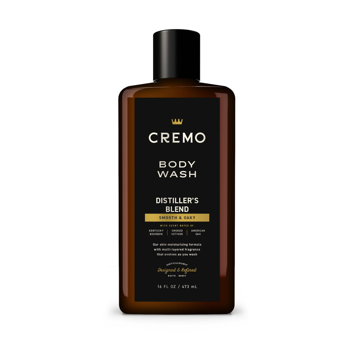 Cremo Bourbon Notes bottle pour enhances morning ritual with a bold scent