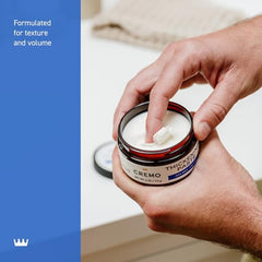 Cremo paste in hair showing added texture and volume