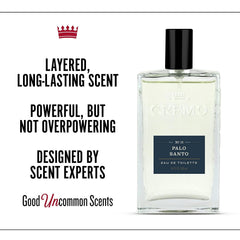 Cremo Palo Santo Cologne top-notes highlighted with cardamom for brightness.