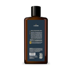 Cremo Reserve Palo Santo lather closeup highlighting evolving fragrance during shower