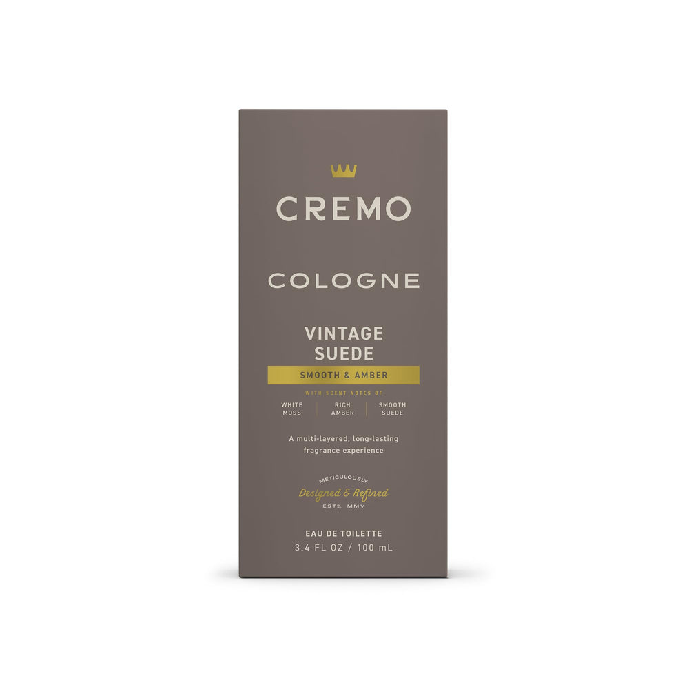 Cremo Vintage Suede daily routine shot suggesting effortless fragrance