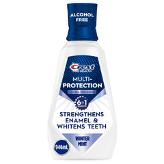 Crest front packaging showing bottle and label for oral care benefits