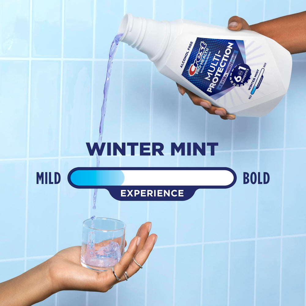 Fresh mint leaves beside Crest suggesting natural mint flavor boost