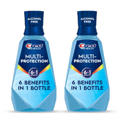 Crest front packaging showing 1L two-pack and brand freshness benefit